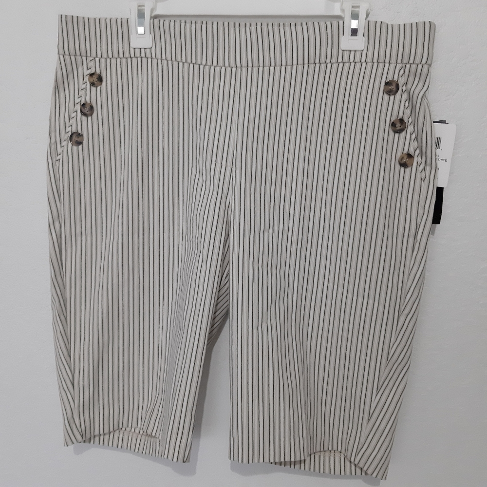 89th + Madison Striped Pull-on Bermudas Size XL